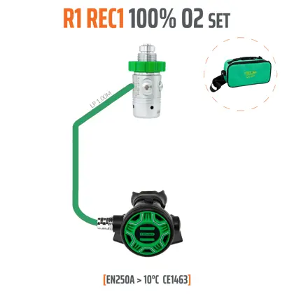 Regulador R1 REC1 100% O2 M26x2, stage set - EN250A > 10°C