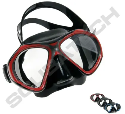 Mask Viper, black silicone, red frame