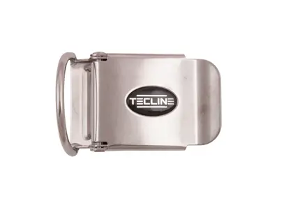 Inox belt hebilla 50 mm con D-rings y logo - TecLine