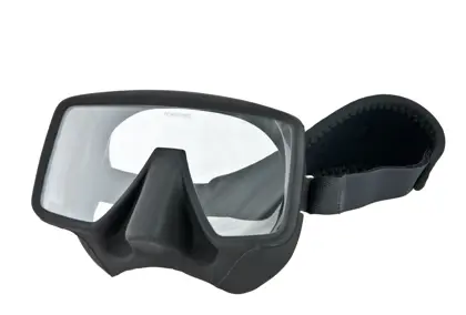 TecLine Frameless Classic mat máscara w/neopreno strap, negro