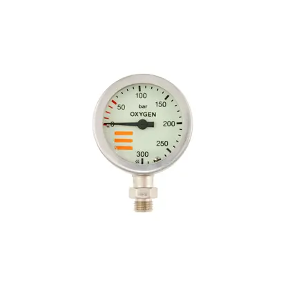 SPG diam 52 mm O2, scale 300 bar, presión de trabajo 230 bar, nickel - cabezal solo