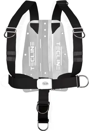 Arnés TecLine DIR estándar cincha - incl. 3 mm aluminio placas (weight 1,35kg)