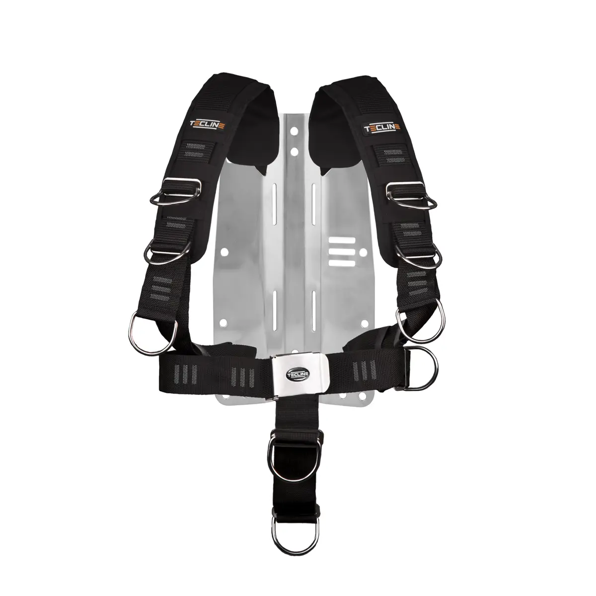 Arnés Tecline Comfort soft cincha "E" - incl. 3 mm inox MIDI placas