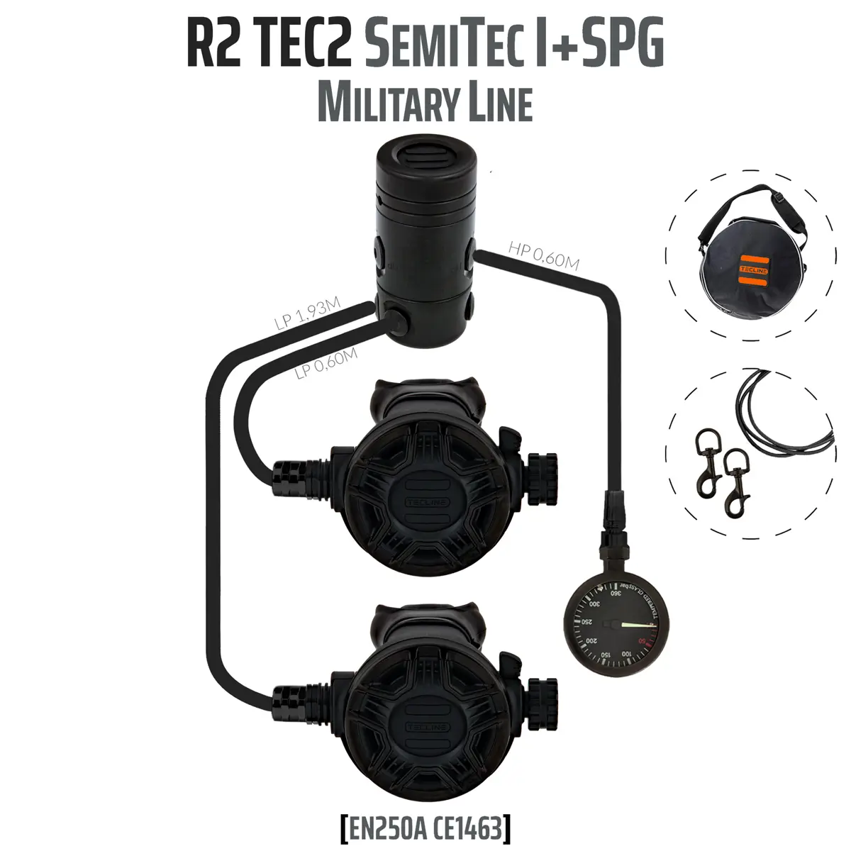 Regulador R2 TEC2 rev. SemiTec I set con SPG - EN250A - Military Line