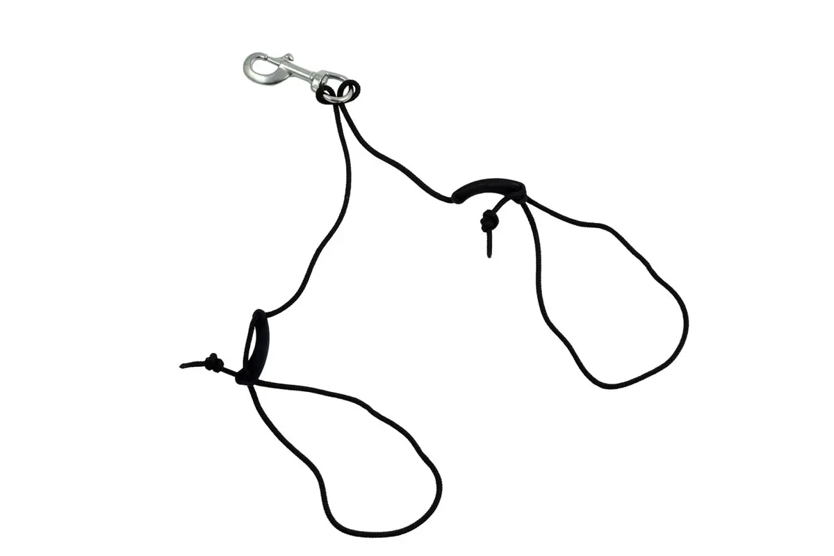 DPV tow cord 1,8 m with boltsnap and two tensioners