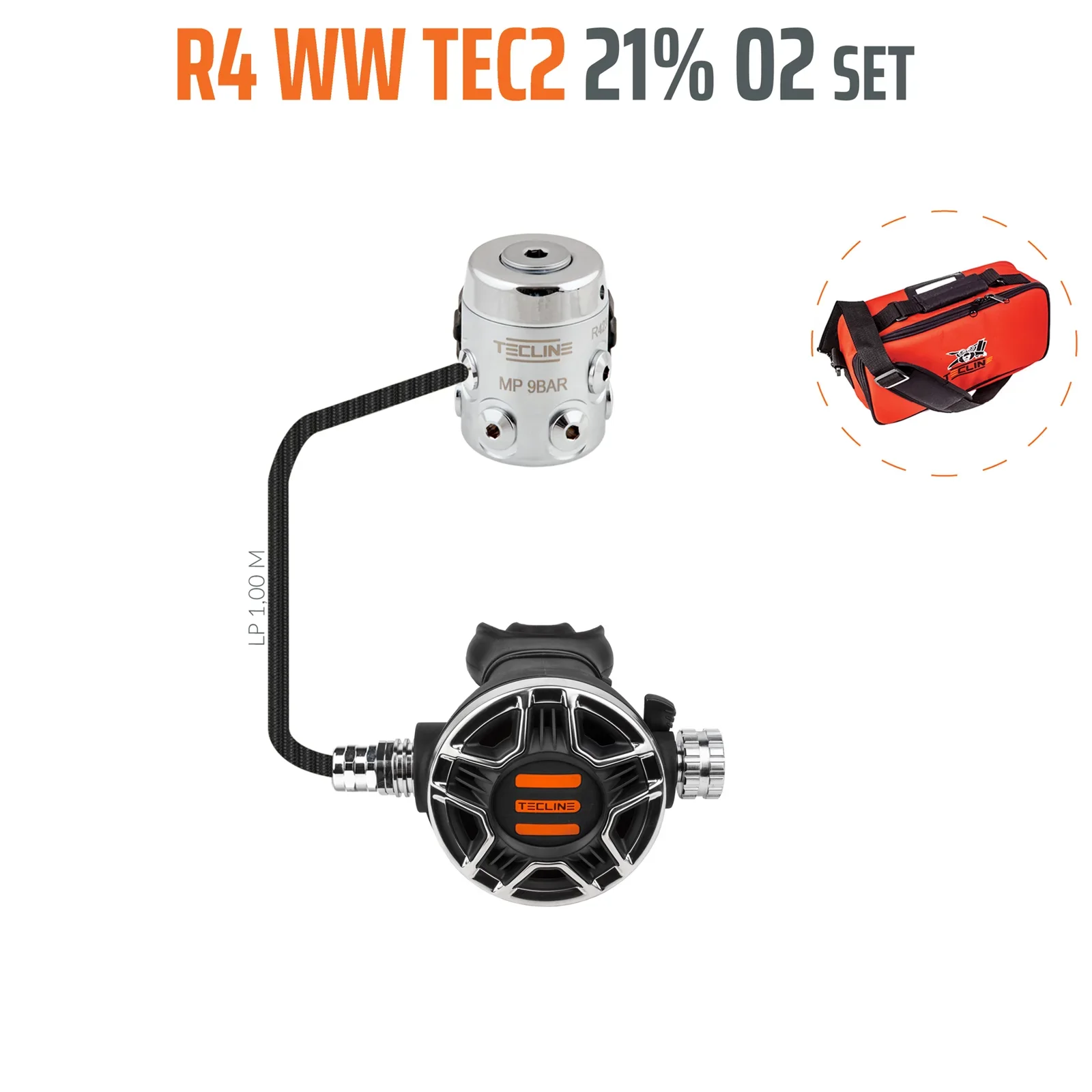 Regulador R4 WW TEC2 21% O2 G5/8, stage set - EN250A > 10°C