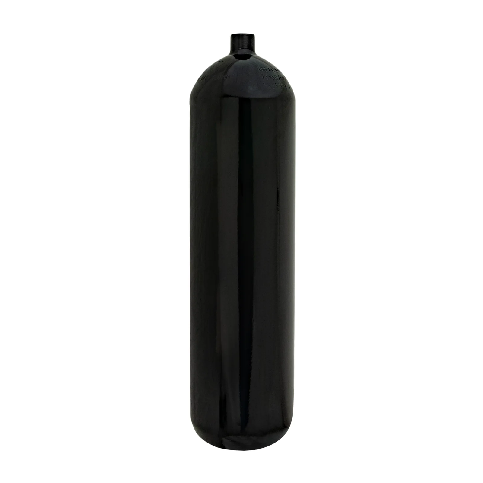 Botella 12 L 171 mm 232 bar, concave (flat bottom) - solo botella, negro - Military Line