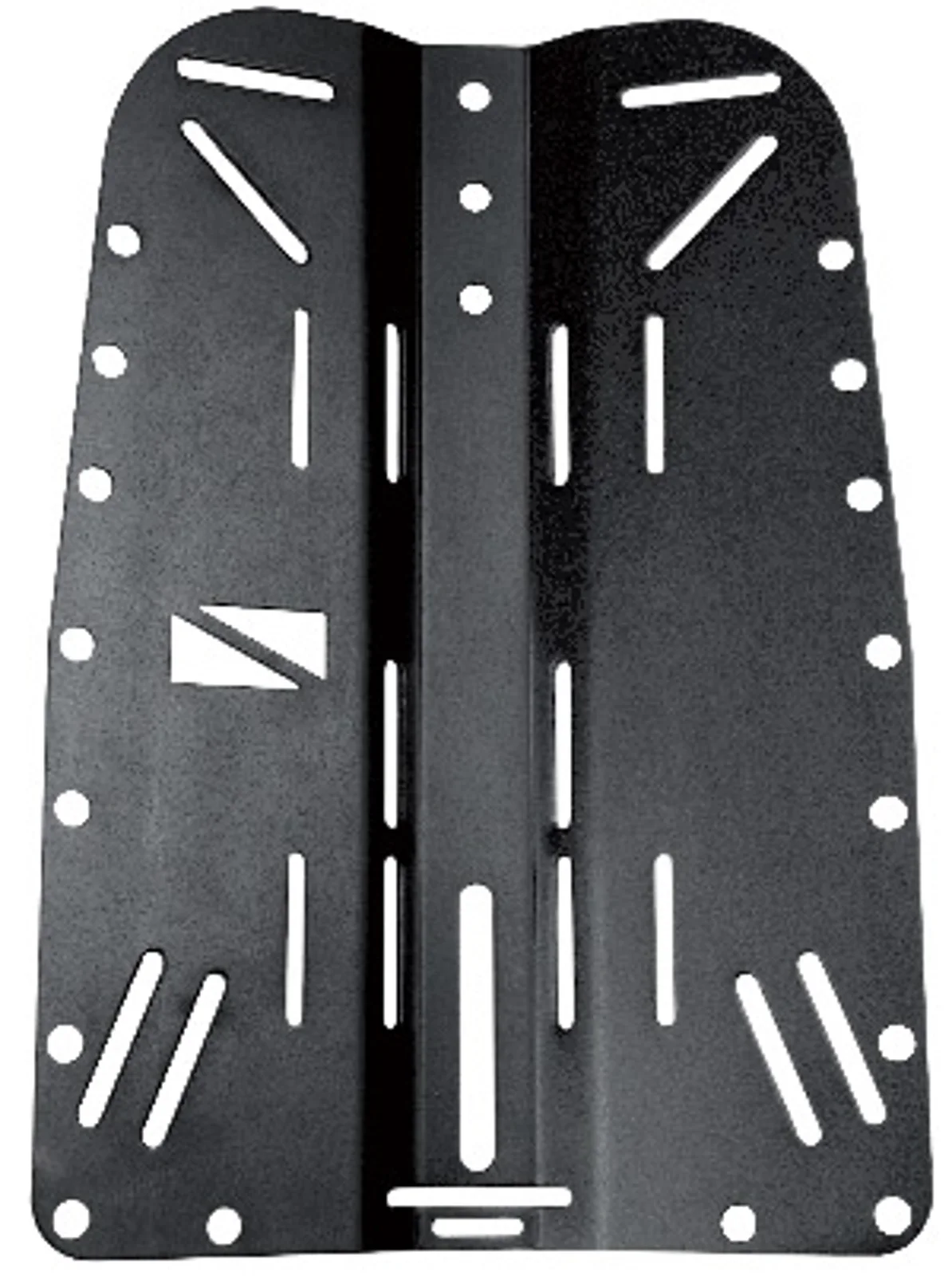 Backplate alu (0,85kg), black - oxidized