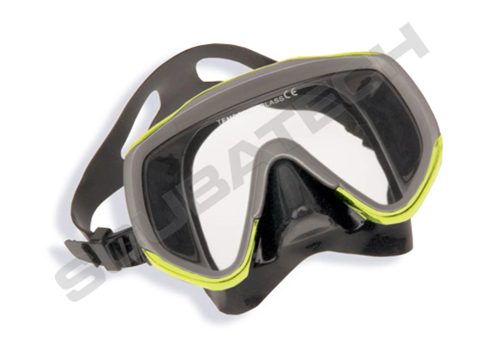 Mask Vision II, black silicone, yellow frame