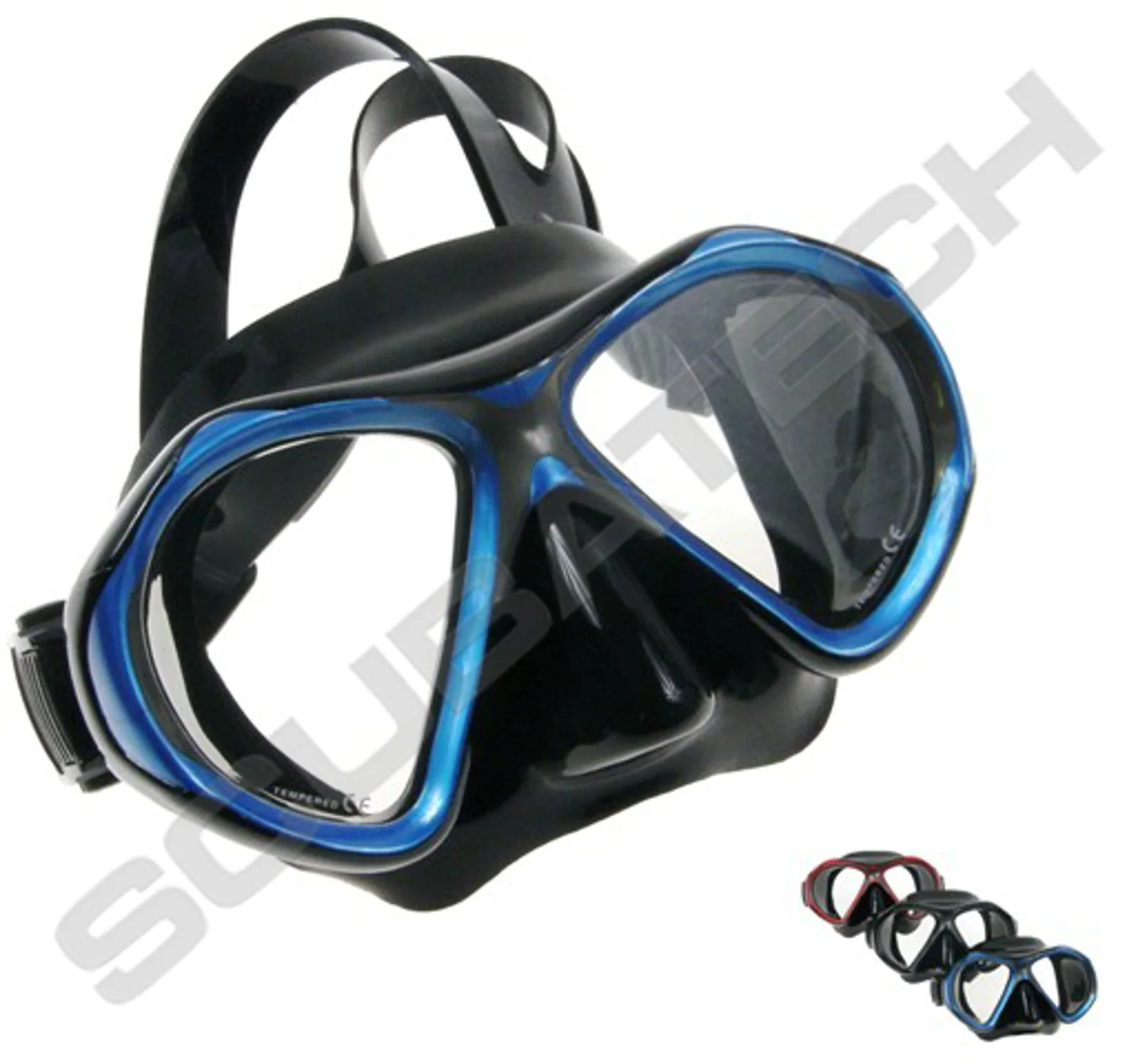 Mask Viper, black silicone, blue frame
