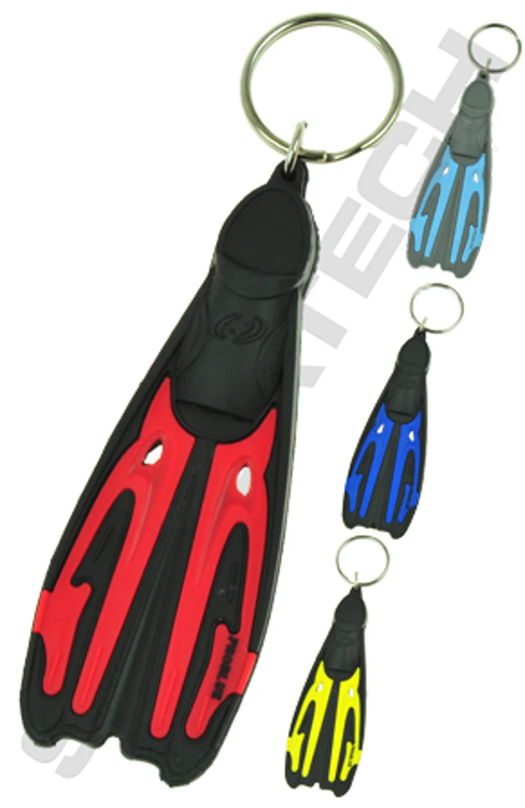 Key fob fin Tiara II red