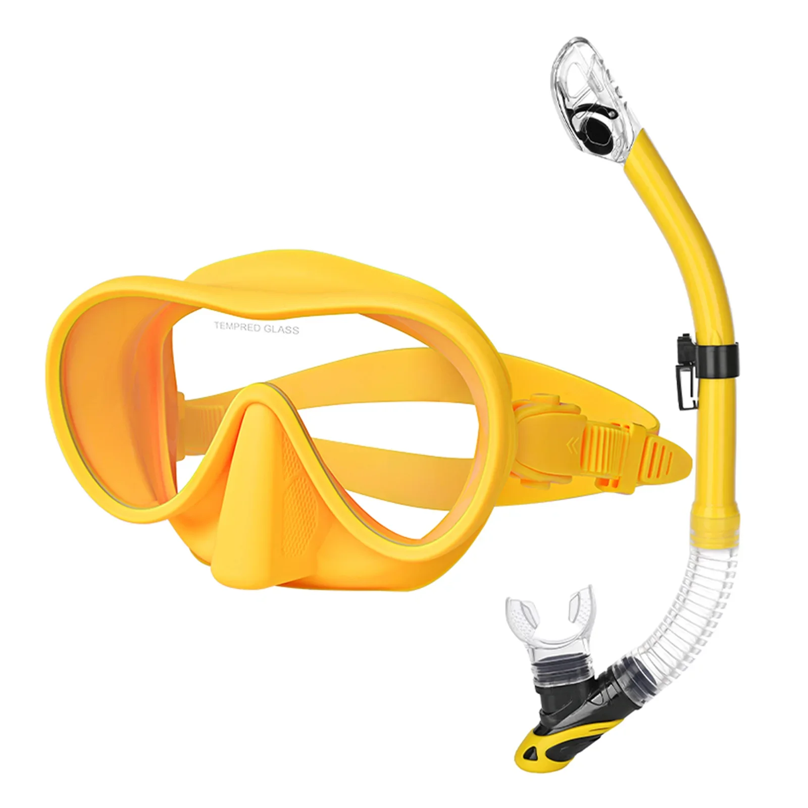 Tecline Frameless SV máscara size M/L + tubo, amarillo set - Tecline
