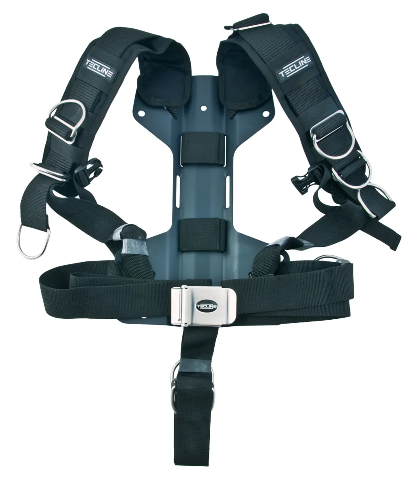 Arnés Tecline Comfort estándar cincha - incl. 3 mm aluminio placas H - weight 1,54 kg