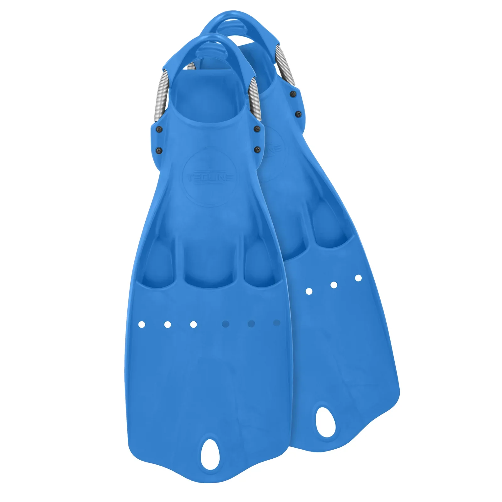 Aletas LightJet con flotabilidad positiva y muelles inox XL - azul claro