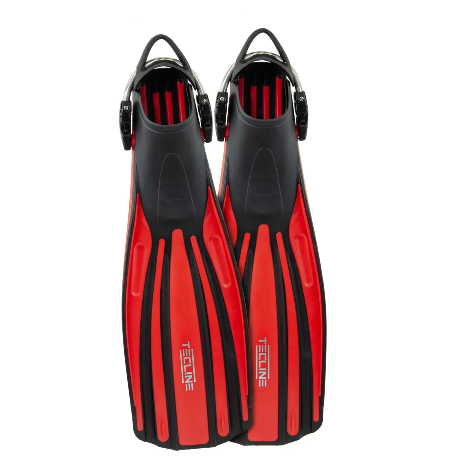 Aletas RecTec con inox muelles para aletas M/L - rojo