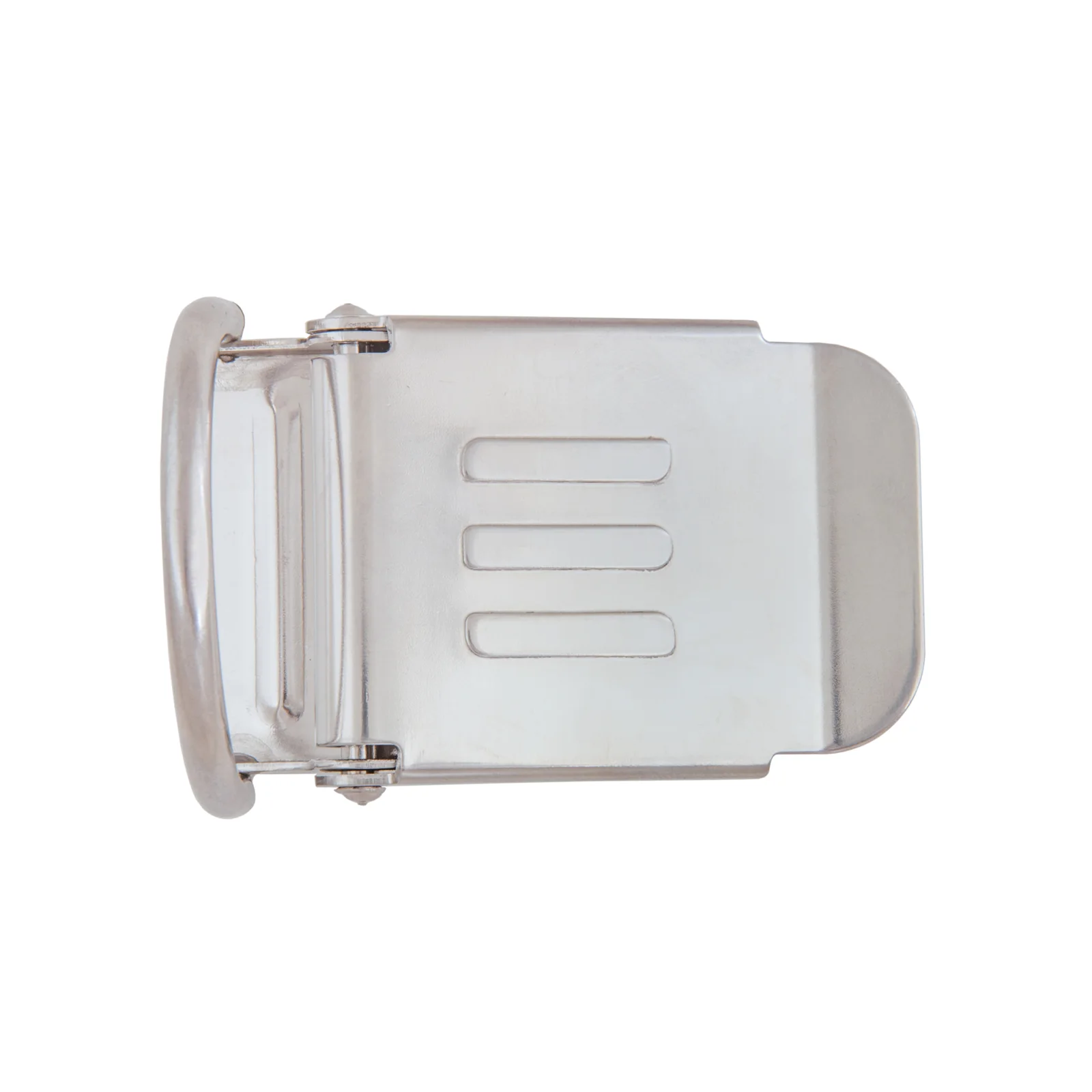 Inox belt hebilla 50 mm con D-rings y logo E