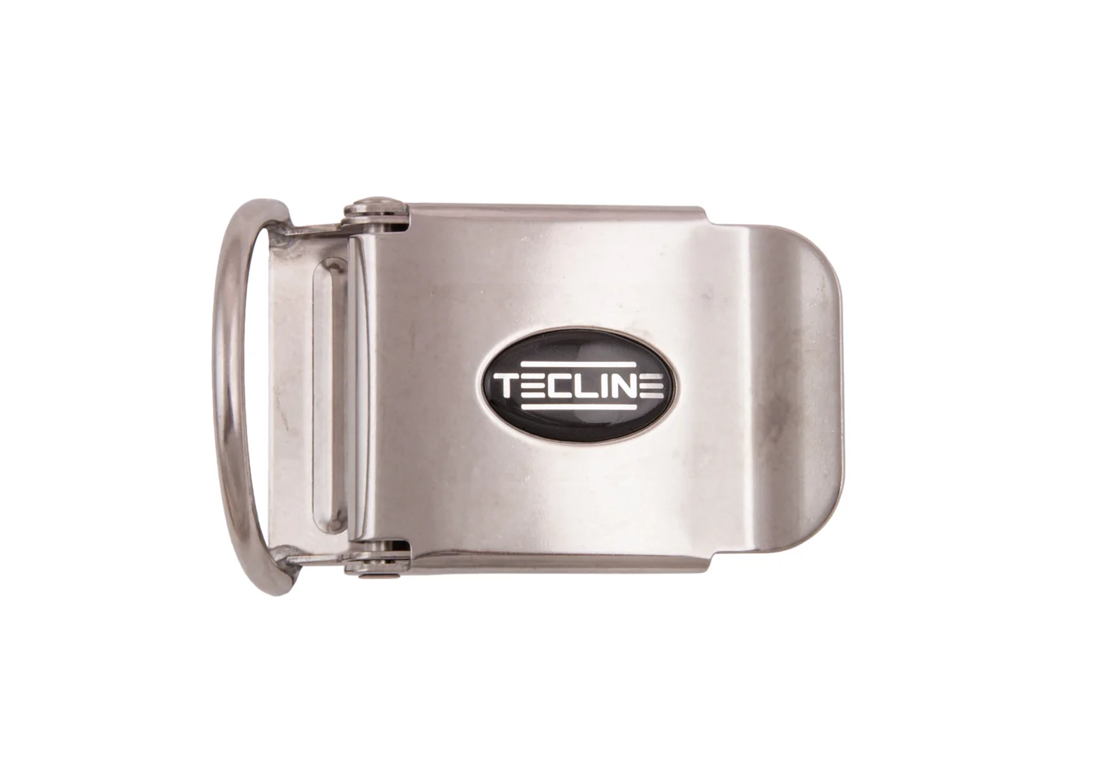 Inox belt hebilla 50 mm con D-rings y logo - TecLine
