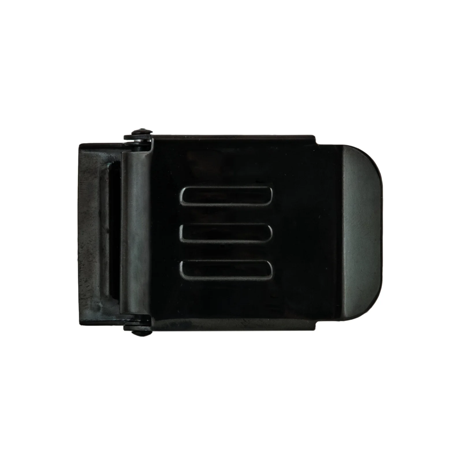 Inox belt hebilla 50 mmwith logo E, negro - Military Line