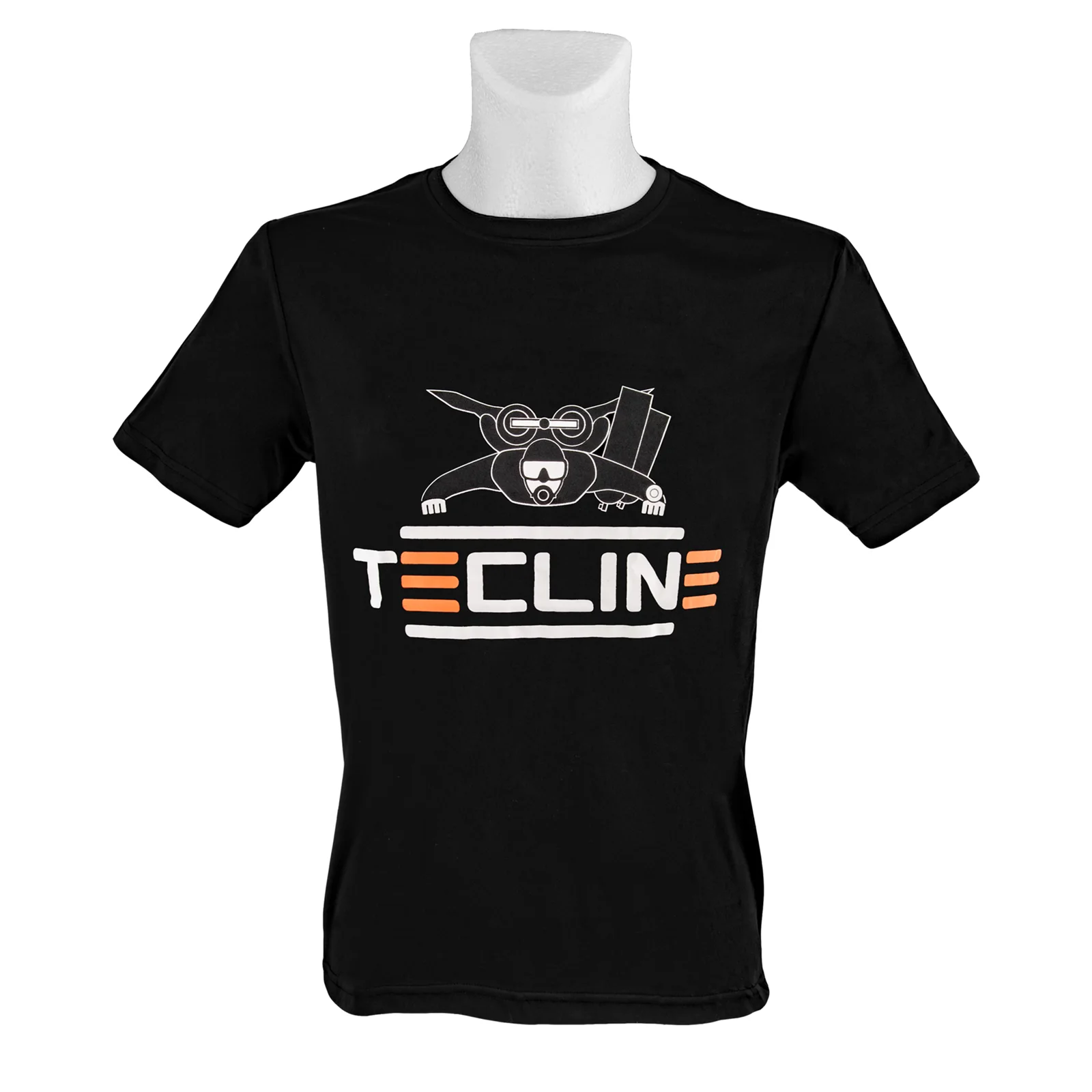 T-shirt Tecline E, microfiber, negro XS