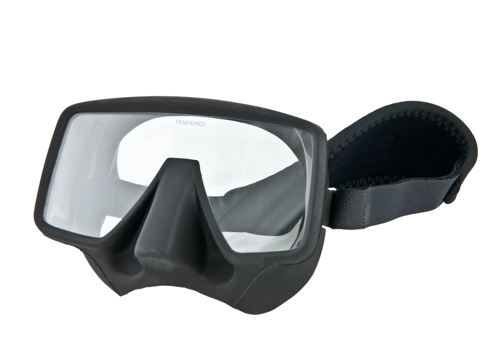 TecLine Frameless Classic mat máscara w/neopreno strap, negro