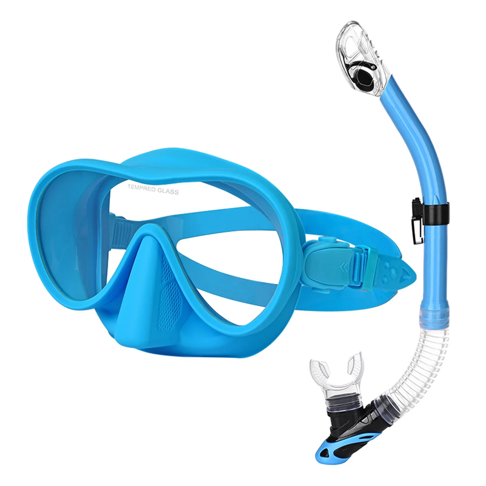 Tecline Frameless SV máscara size M/L + tubo, azul set - Tecline