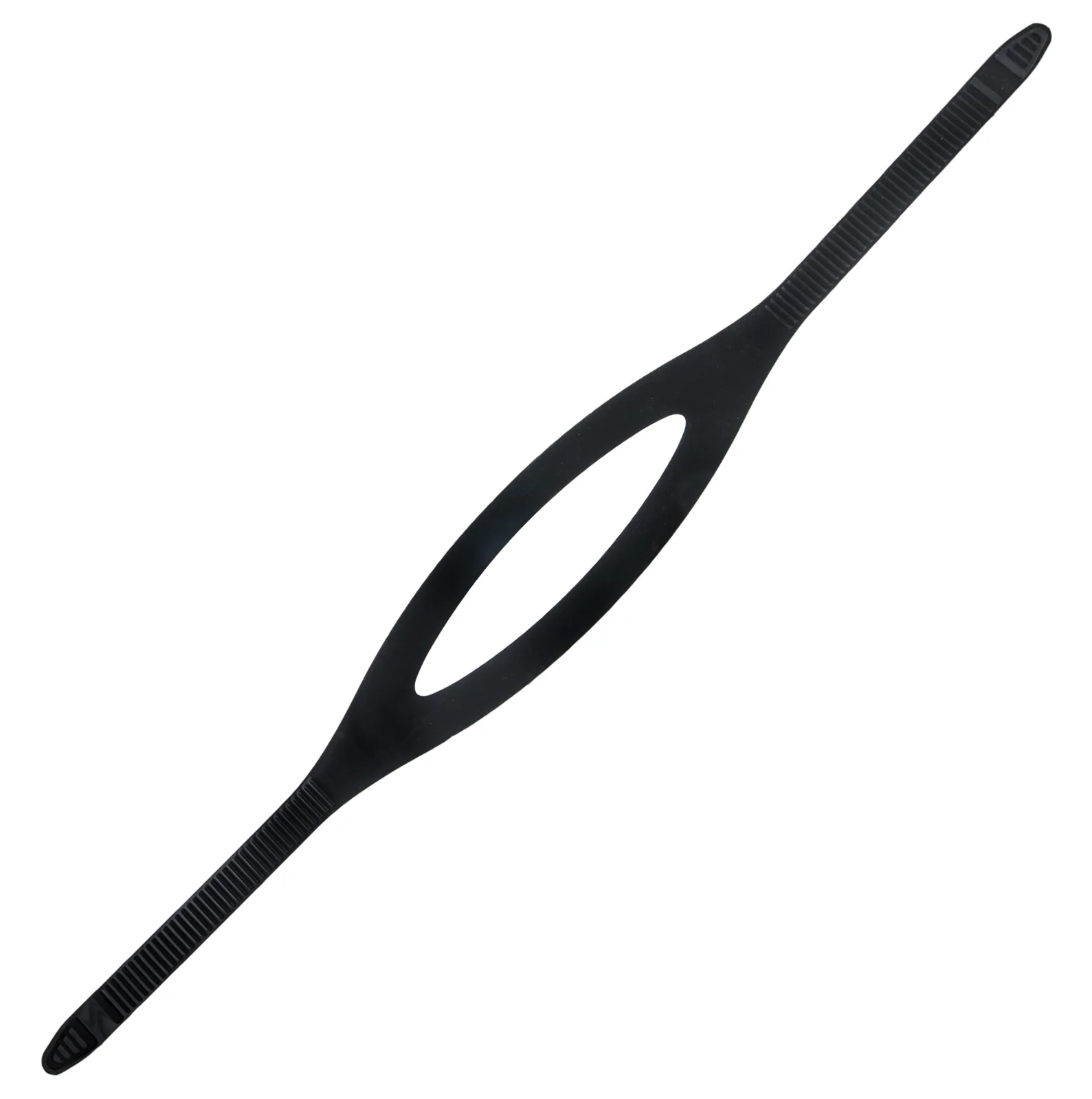 Máscara strap, negro silicona - 16mm
