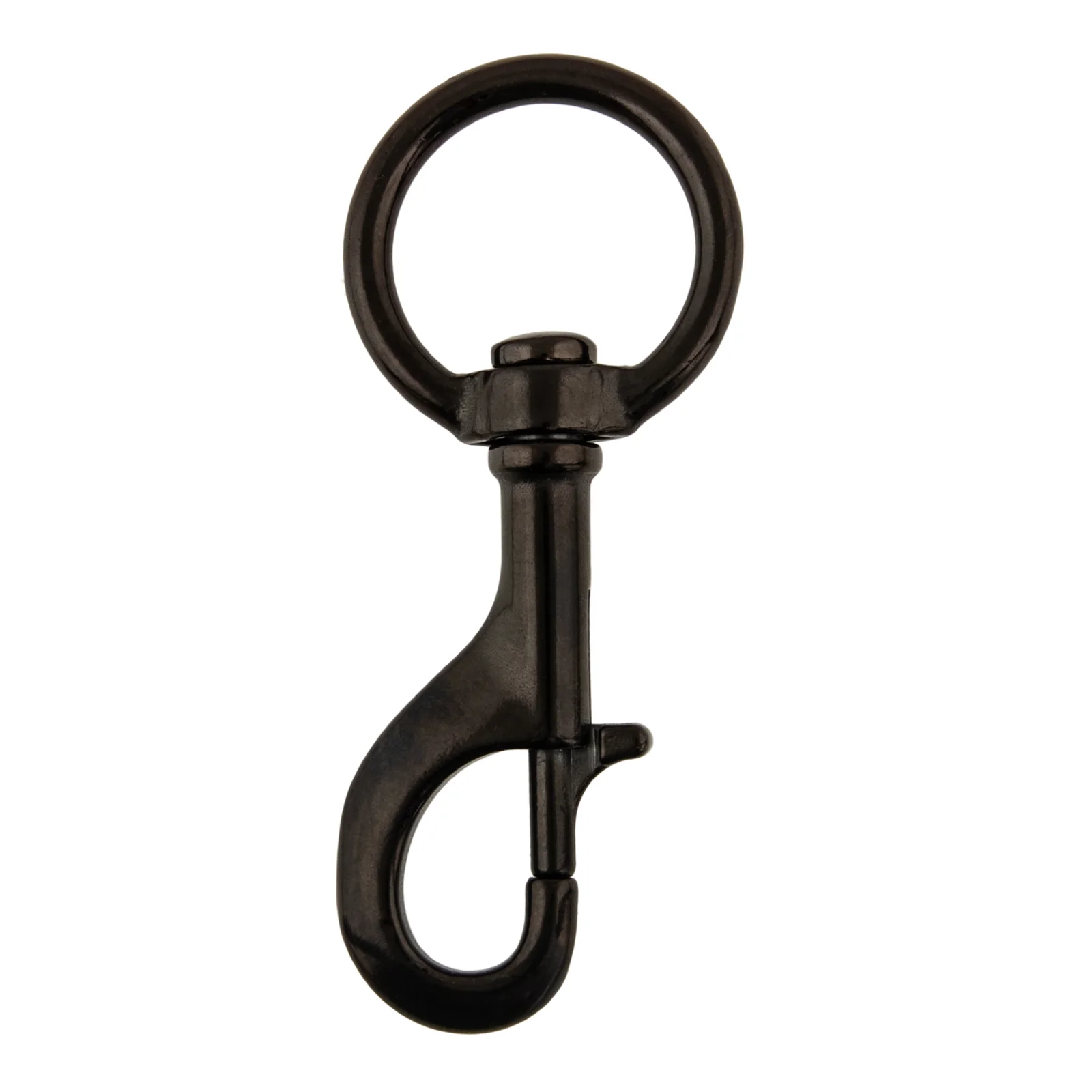 Mosquetón inox 120 mm, "O" type eye, negro - Military Line