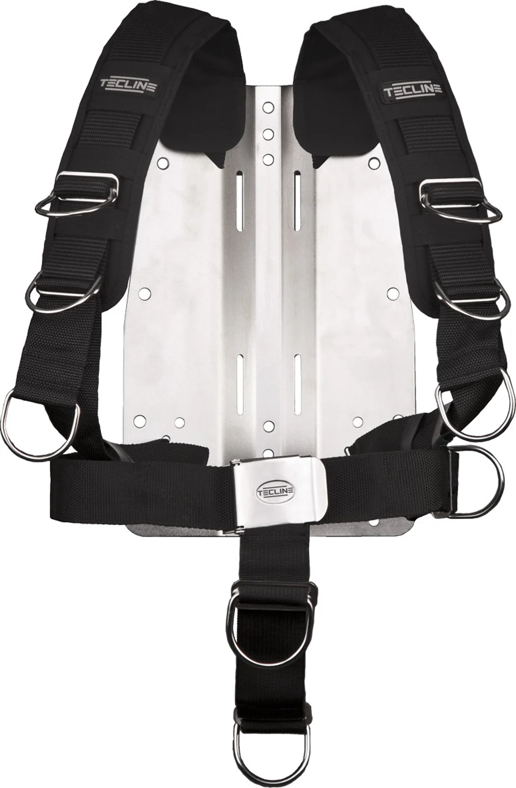 Arnés TecLine Comfort (ajustable) estándar cincha - incl. 3 mm inox placas, sin logo