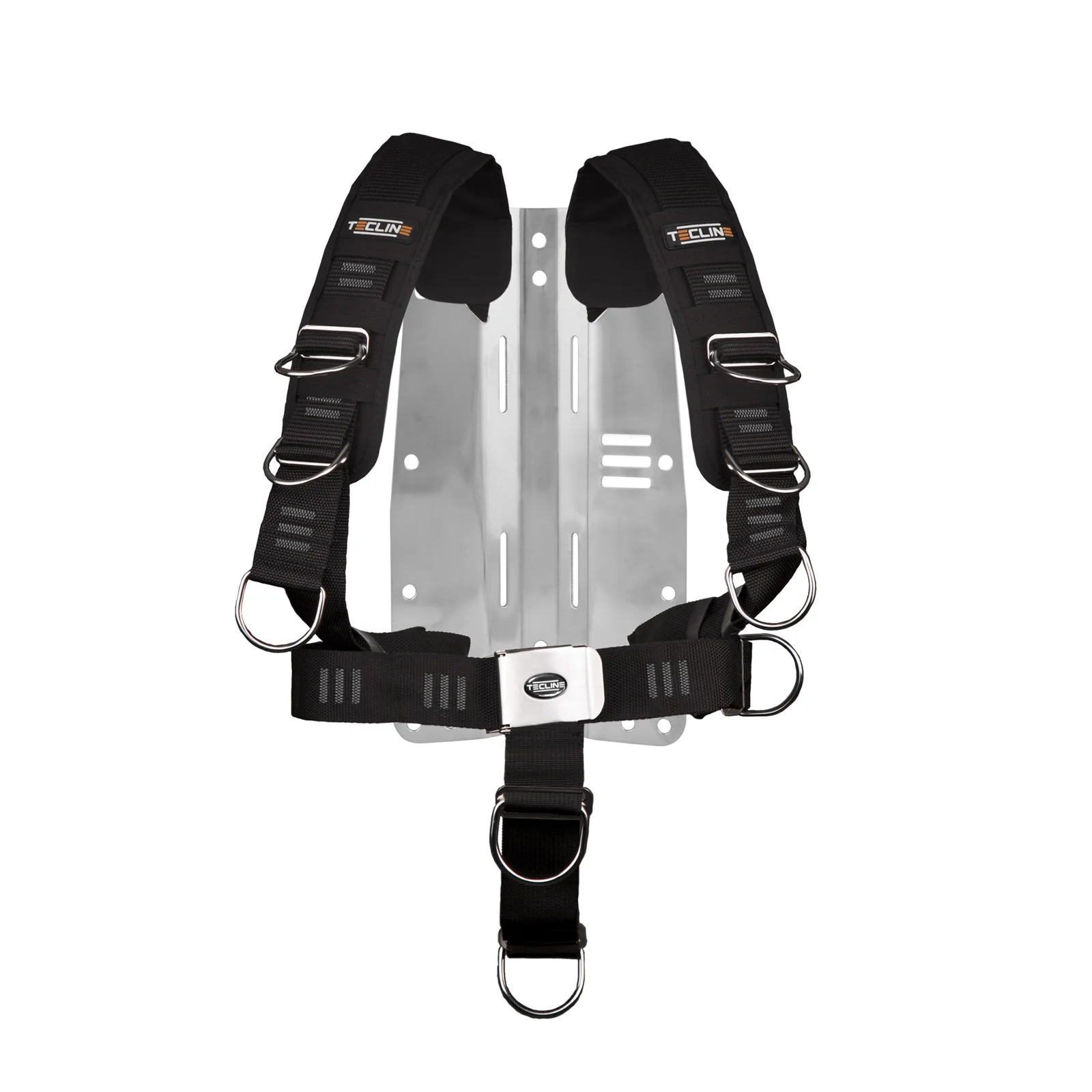 Arnés Tecline Comfort soft cincha "E" - incl. 3 mm inox MIDI placas