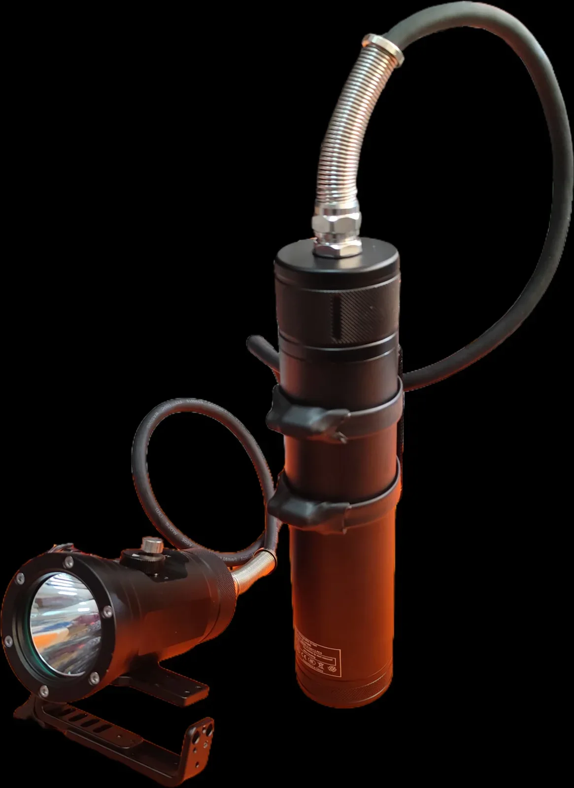 Foco 2000 lumen canister + mano 7,5Amp