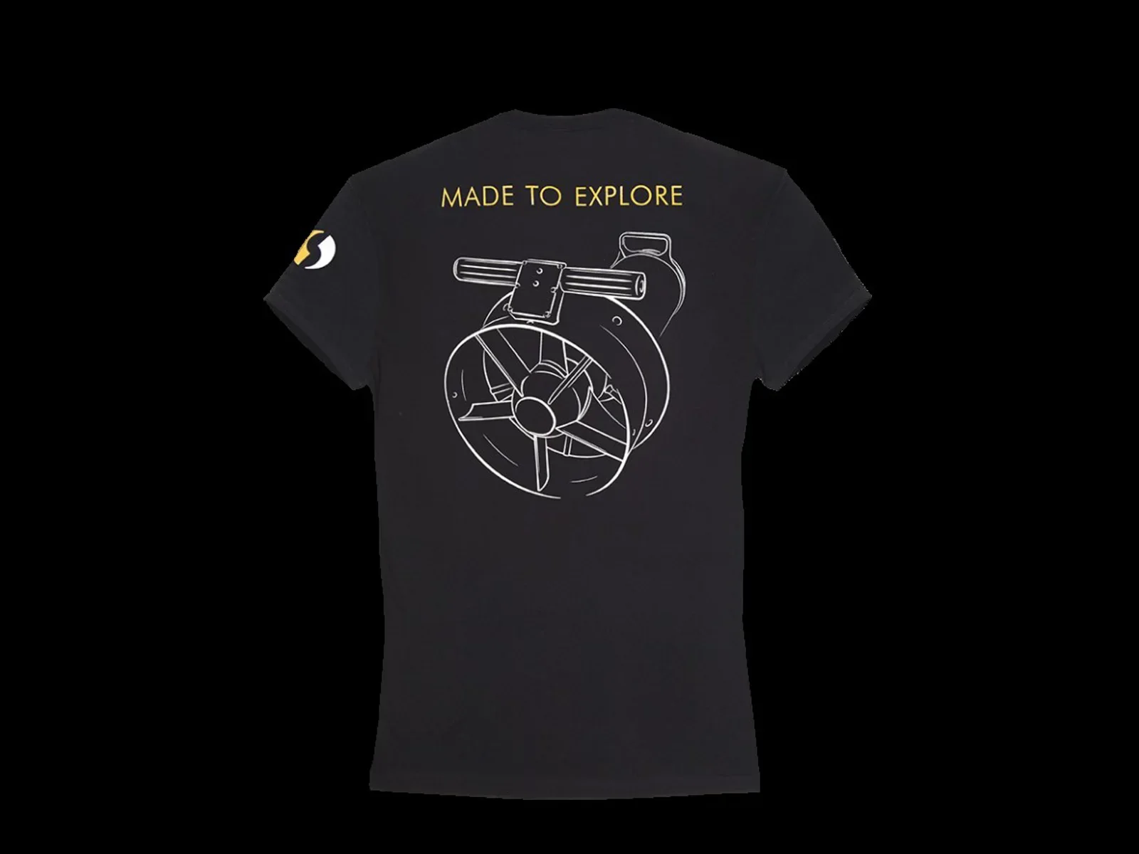 Seacraft Black cotton company t‐shirt (print on the back and logotype in front) ‐ female (M)