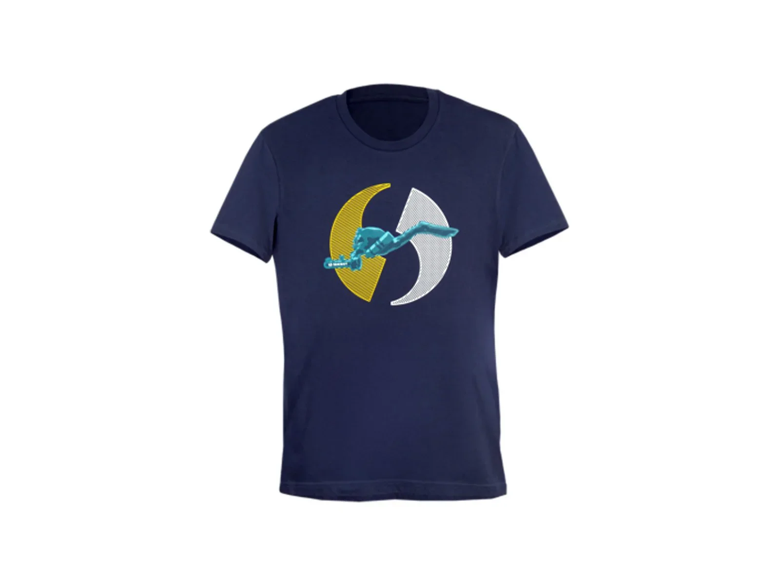 Seacraft Blue 6 cotton t‐shirt (navy blue, print in front) ‐ male (L)