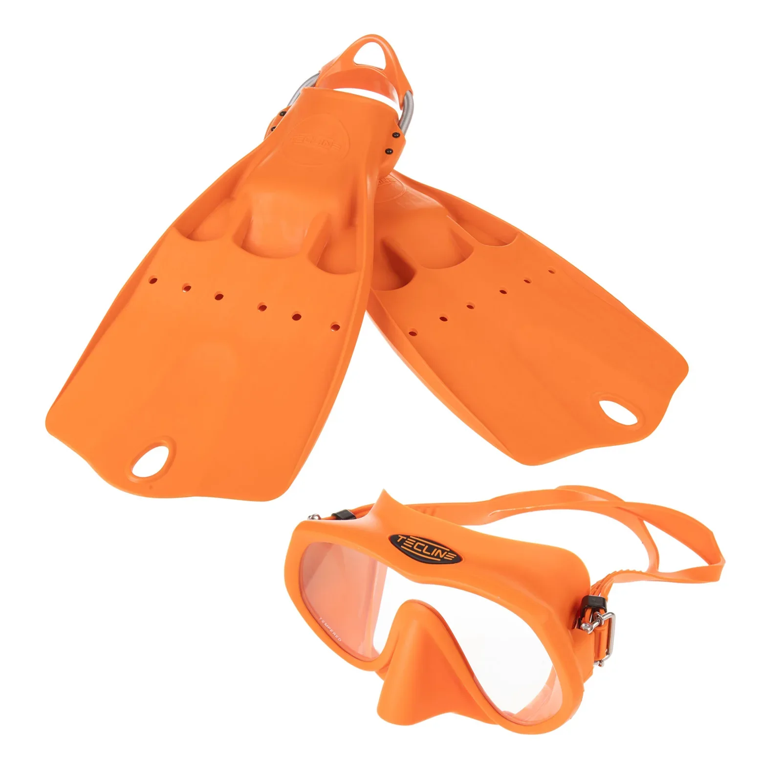 Set máscara Frameless Super View + aletas LightJet - naranja
